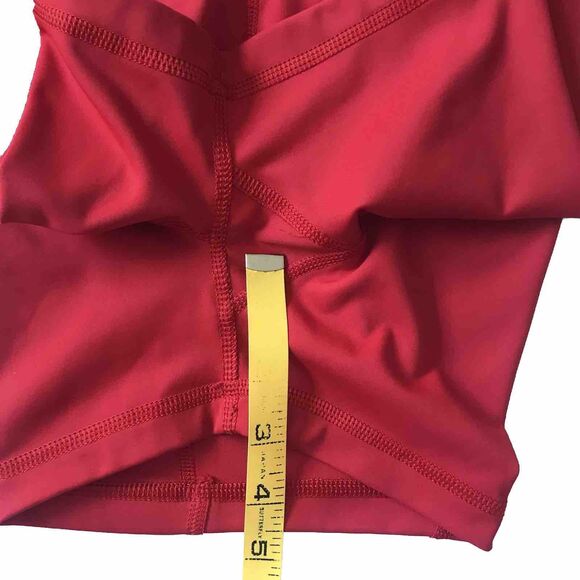 ADIDAS AEROREADY Women Compression Bike Spandex Booty Gym Shorts S Red TechFit - Picture 9 of 10